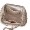 Grotere macramé clutch tas velvet bruin