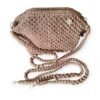 Grotere macramé clutch tas velvet bruin
