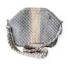 Macramé Clutch tas lichtgrijs crême met bodem