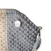 Macramé Clutch tas lichtgrijs crême met bodem