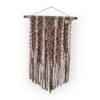 Macramé wanddecoratie taupe crême