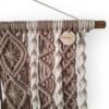 Macramé wanddecoratie taupe crême