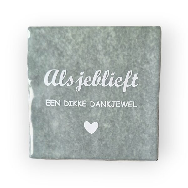 Tegelkleur gemêleerd groen met tekstkleur wit