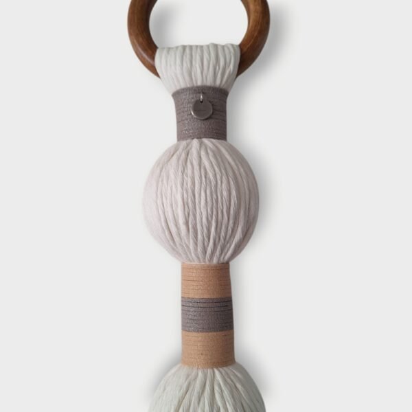 Wanddecoratie bubble wit met suede