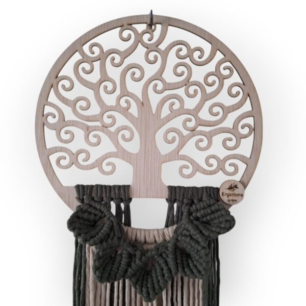 Wanddecoratie levensboom (hout) detail