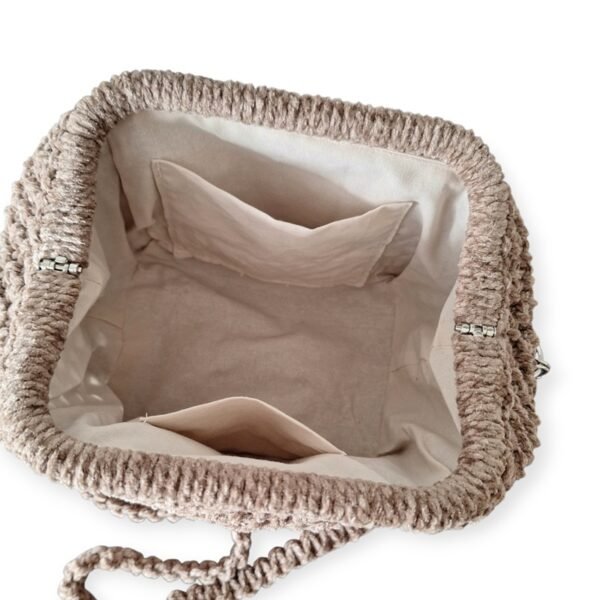 Grotere macramé clutch tas velvet bruin Grotere macramé clutch tas velvet bruin