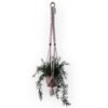 Plantenhanger Yara lichtroze met beige pot 1 Plantenhanger Yara lichtroze met beige pot 1