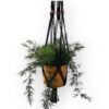 Plantenhanger Yara zwart met okergele pot Plantenhanger Yara wit met beige pot 2