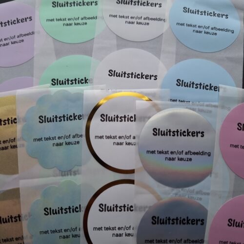 Stickers met eigen tekst of afbeelding naar keuze