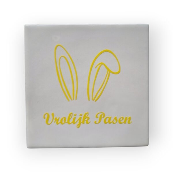 Tekst tegeltje - Pasen geel