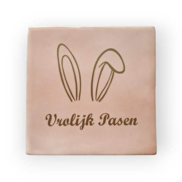 Tekst tegeltje - Pasen mat goud