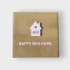 Tekst tegeltje - happy new home olijfgroen wit Tekst tegeltje - happy new home olijfgroen wit