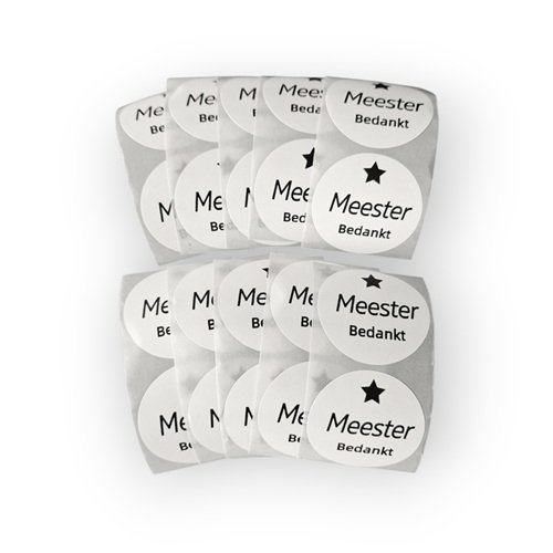 stickers meester bedankt