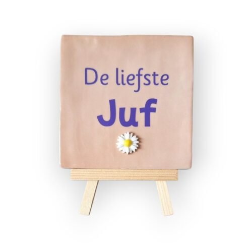 tekst-tegeltje-liefste-juf-paars tekst-tegeltje-liefste-juf-paars