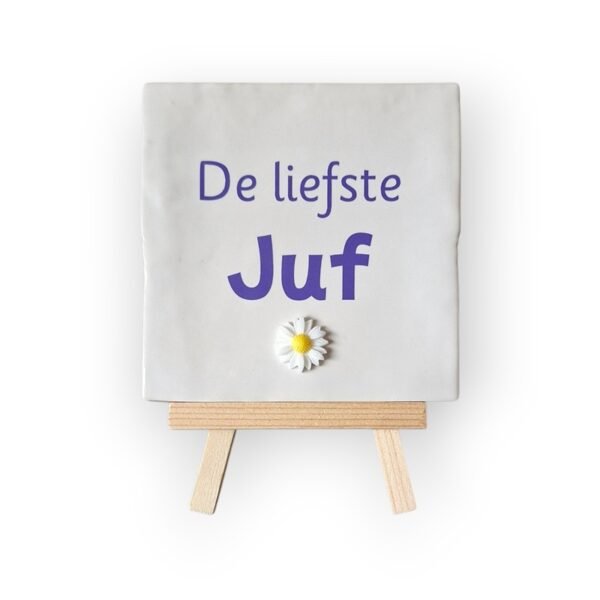 tekst-tegeltje-liefste-juf-paars tekst-tegeltje-liefste-juf-paars