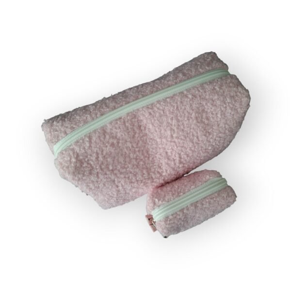 toilettas-set-roze1 Toilettas Teddy, roze, set van 2 (XS & M)