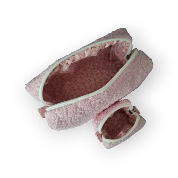 toilettas-set-roze2 Toilettas Teddy, roze, set van 2 (XS & M)